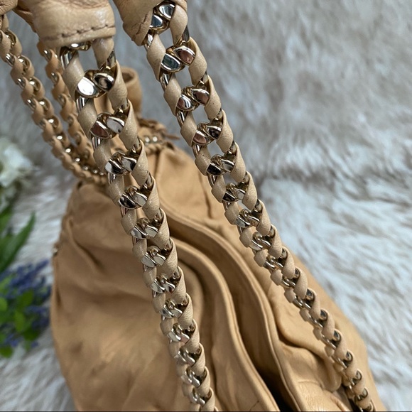 MCM Distressed Gold Chain Leather Tote - Picture 5 of 16